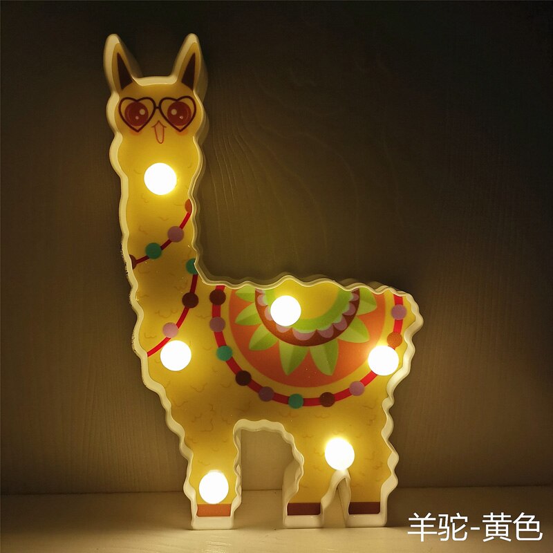 Décoration de noël Led de mariage lama lumières bébé douche fête d'anniversaire faveurs alpaga lumière décor de noël pour la maison de noël: 3
