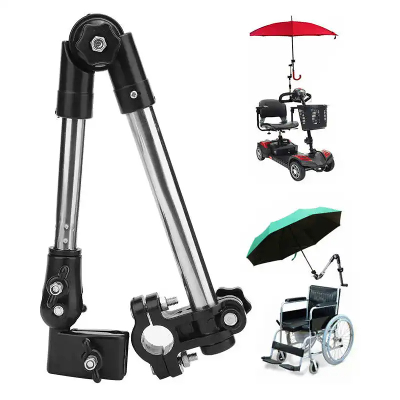Portaombrelli pieghevole per bicicletta supporto per ombrello addensato per auto elettrica supporto per ombrellone regolabile per passeggino accessori