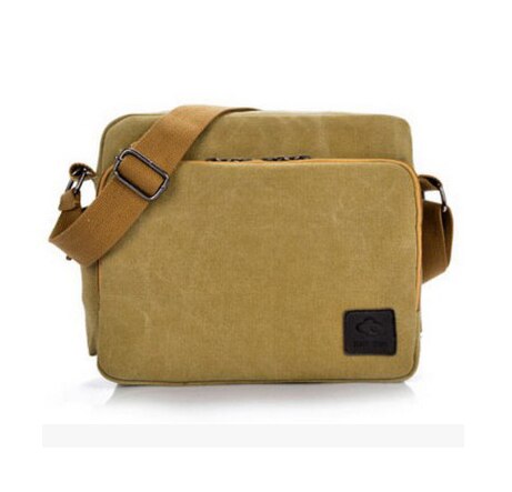 Männer Leinwand Multifunktions Messenger Schulter Taschen Solide Aktentaschen Koffer Tasche Karte Tasche Für Büro Taschen Outdoor Reisetasche: Deep Khaki