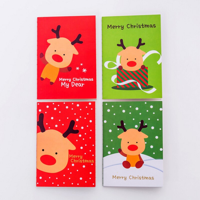 1 teile/los Kawai Karikatur Weihnachten Schild Santa Claus Tasche Notiz Niedlich Buch Glücklich Weihnachten Notizbuch Schreibwaren: Christmas Hirsch