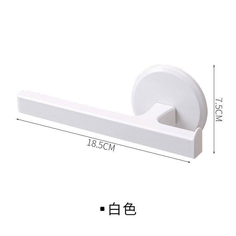 Kitchen towel rack single pole self-adhesive wall rack bathroom towel rack wall brief fasionHanging rod restroom accessories: White