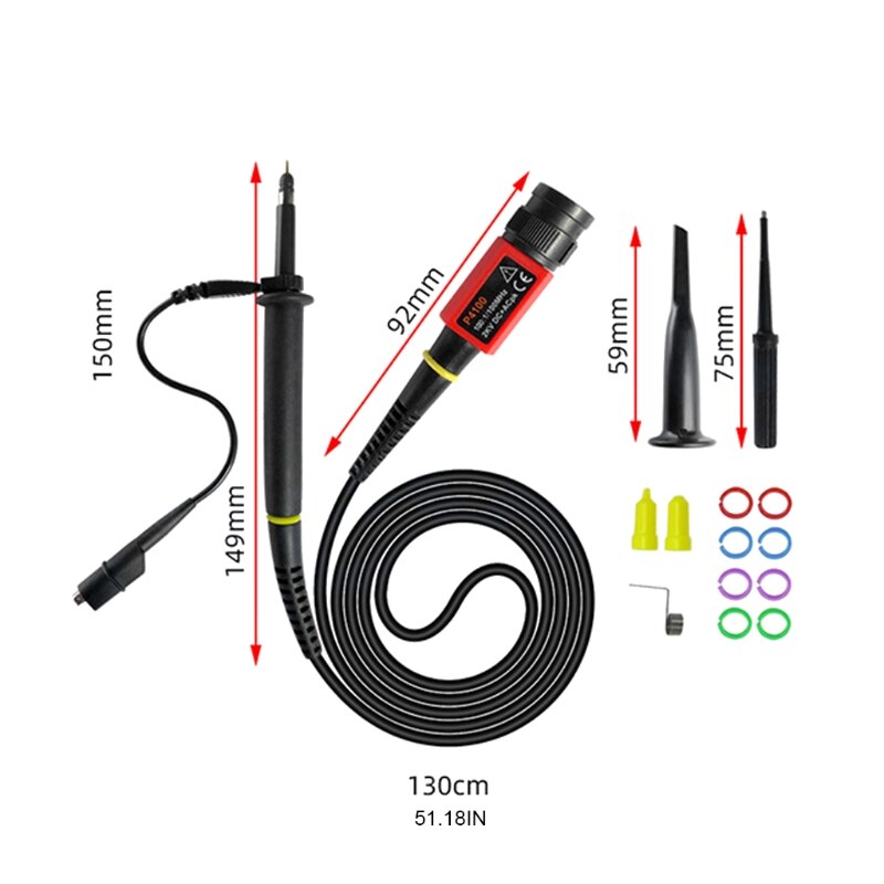 P4100 Universele 100:1 High Voltage Probe Voor Oscilloscopen Voor Rigol Atten Owon X6HC