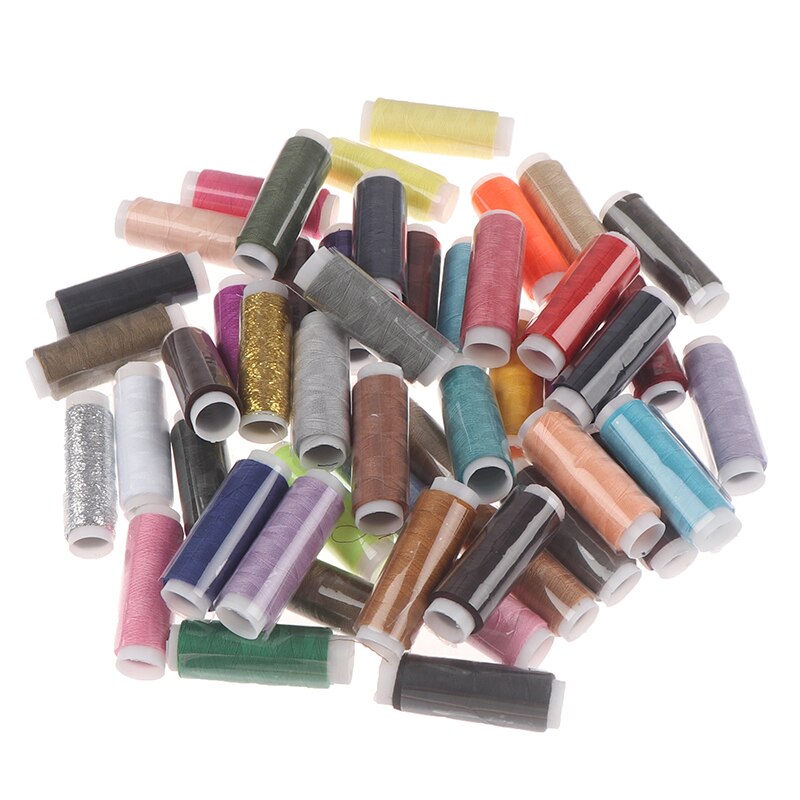 50Pcs/box Colorful Sewing Thread Home Sewing Kit for Machine Thread Hand DIY Sewing Thread Kit