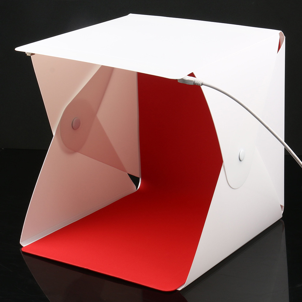 Mini Folding Studio Diffuse Soft Box Lightbox with LED Light Photography Background Photo Studio DOM668