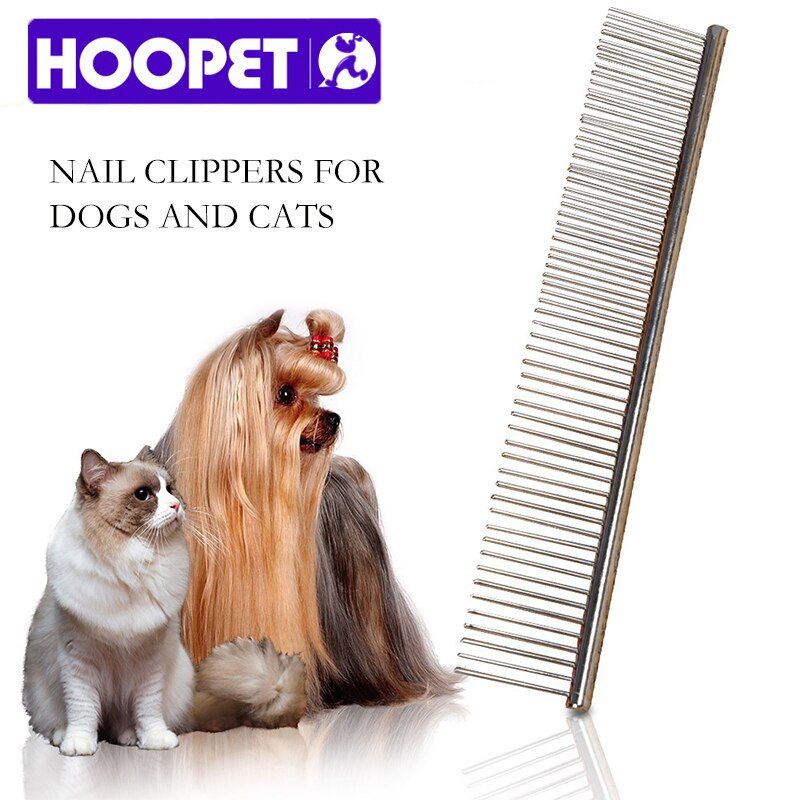 HOOPET Pet Hond Kat Haar Bont Grooming Lange Kam Borstel Voorkomt Haar Steeds Tangled Tool