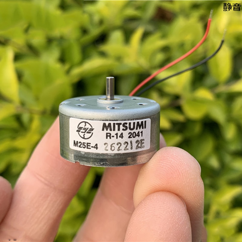 MITSUMI M25E-4 Mini RF-300CA Solar Power Motor DC 3V~6V 5500RPM 24mm Diameter Micro Round Spindle Motor DIY Hobby Toy Model