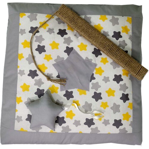 Moonstar Gray Yellow Starry Cat Dog Tent