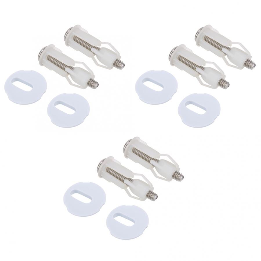 3 paar/set DIY Plastic Toilet Seat Schroef Set Badkamer Repareren Montage Gereedschap Wc Bevestigingen Accessoires