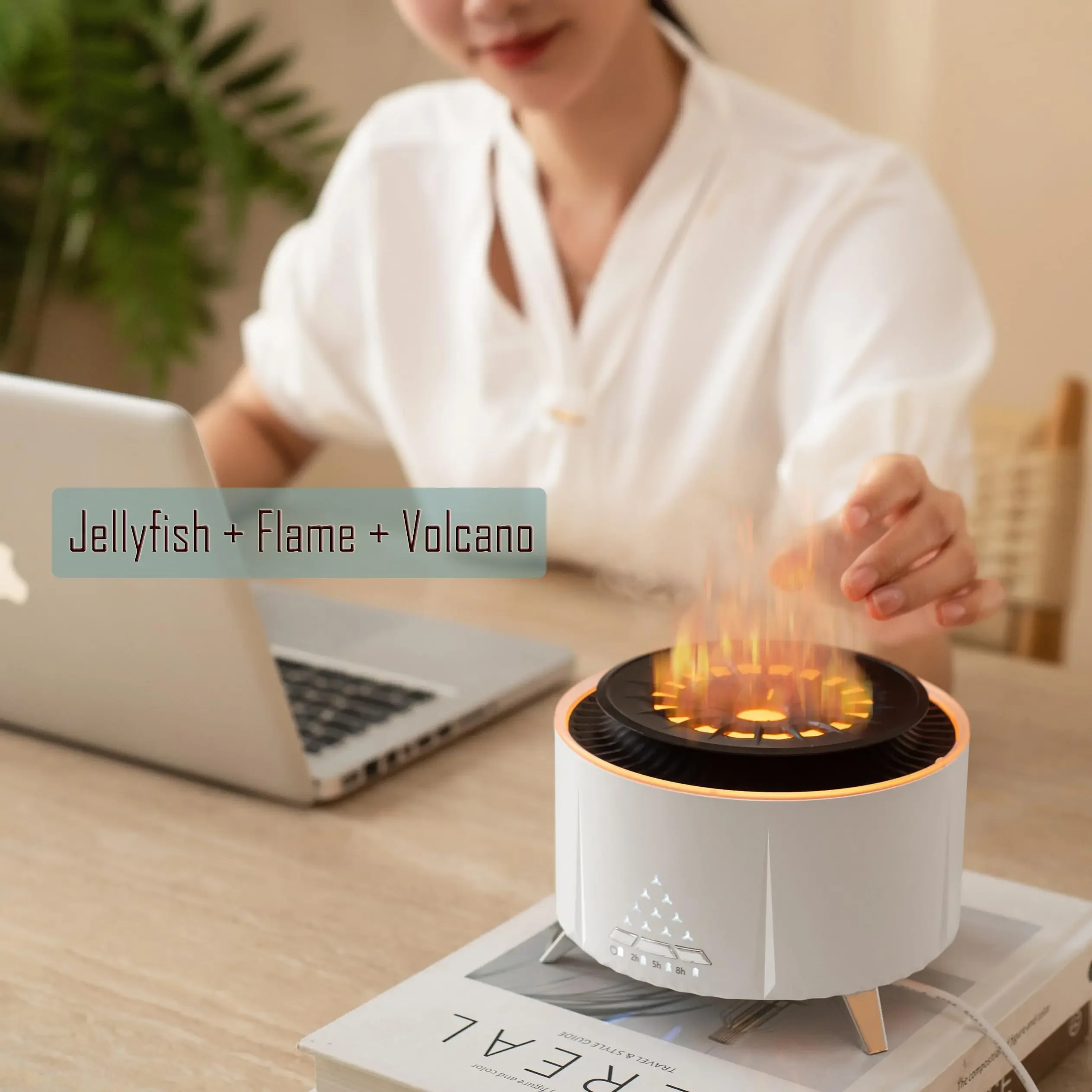 Diffusers for Essential Oils Large Room Cool-Looking Jellyfish Mist 350ml Aromatherapy Diffuser for Home Bedroom