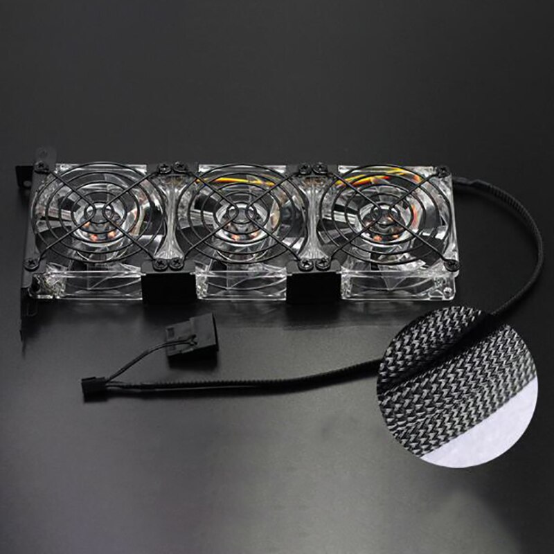 8cm Three Fan Partner for Universal GPU PCI Video Card Dual Cooler Computer Chassis for image Card Cooling