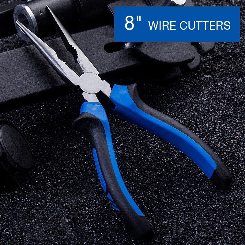6" 8"Multi-function Long Nose Pliers High Hardness Precision Wire Plier Needle Nose Pliers For Electrician: 8 inch