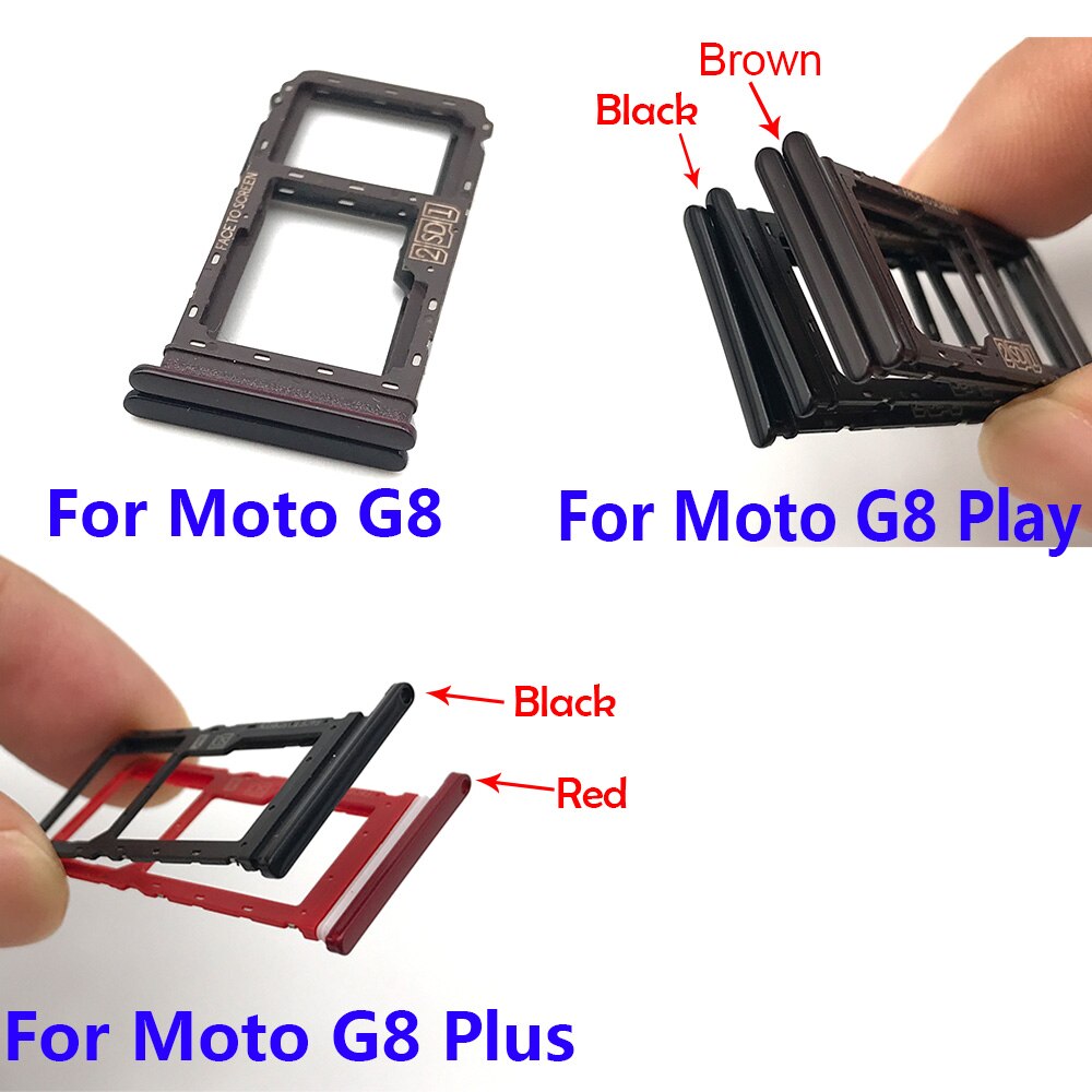5 Stk/partij Sim Card Tray Slot Houder Vervanging Deel Voor Motorola Moto G8 / G8 Plus / G8 Spelen