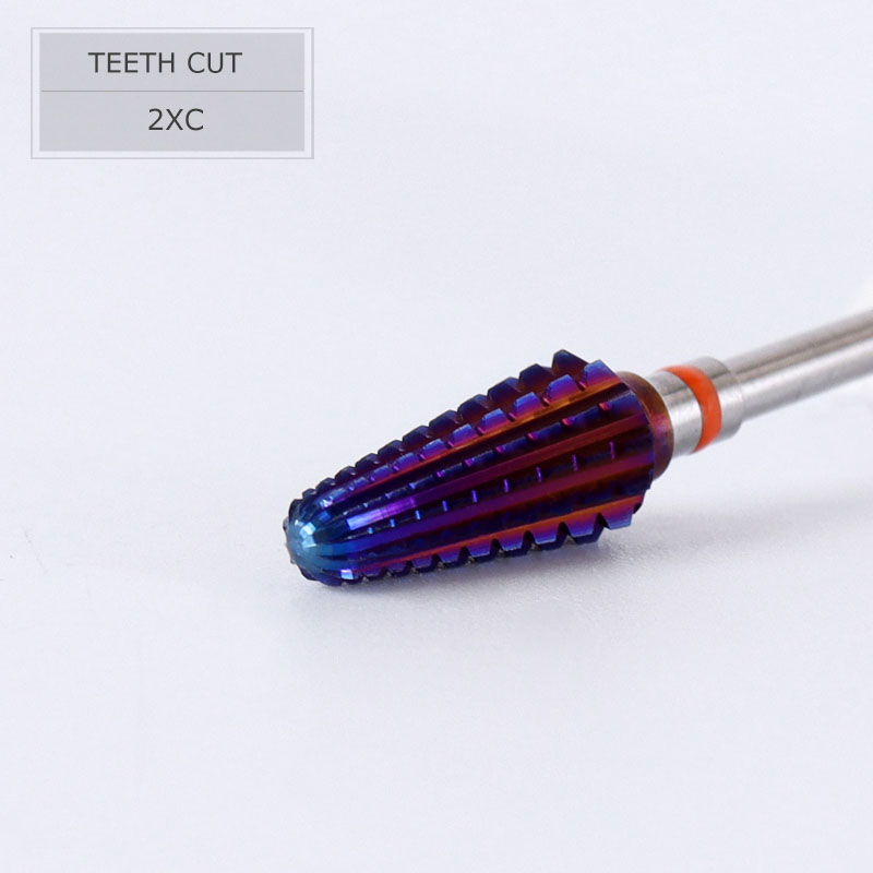 HYTOOS broca Tornado púrpura 3/32 brocas de carburo para uñas fresas para manicura quitar Gel accesorios de archivo eléctrico: Marfíl