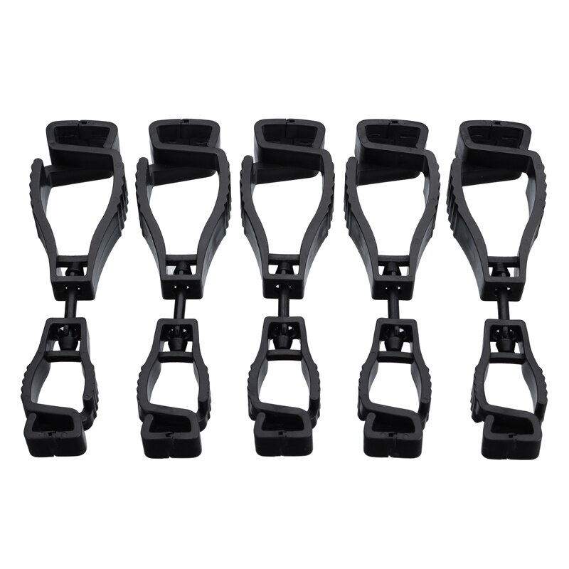 5pcs Black Glove Holder Clip Plastic Working Gloves Clips Towels Glasses Helmets Safety Work Bracket Clip