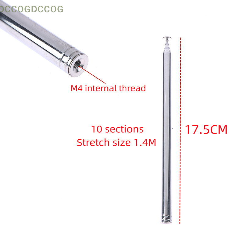10 Section Telescopic Antenna FM AM Aadio 1PC 140 cm