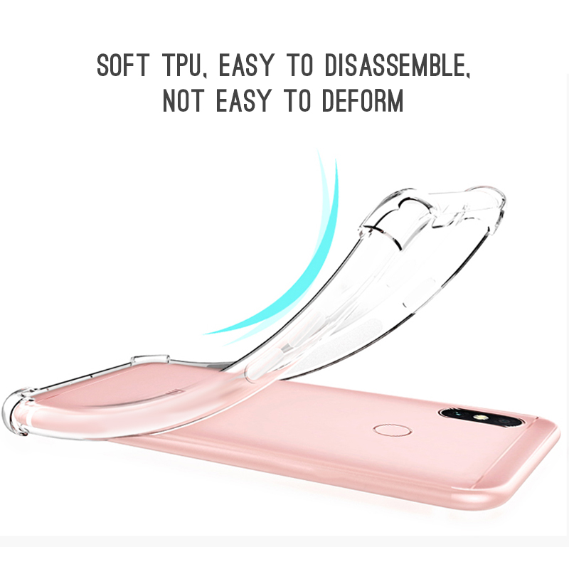Funda de teléfono para Xiaomi Redmi Note 5 6 7 Pro 7 6 Pro 6A 5 Plus cubierta de Airbag de cristal transparente para Xiaomi mi 9 8 se A1 A2 lite F1