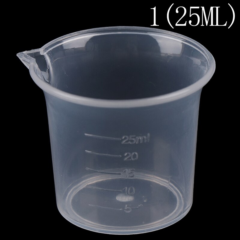 ! 2 stk gennemsigtigt køkken laboratorium plast volumetrisk bæger målekop 250ml/150ml/100ml/50ml/25ml: A1