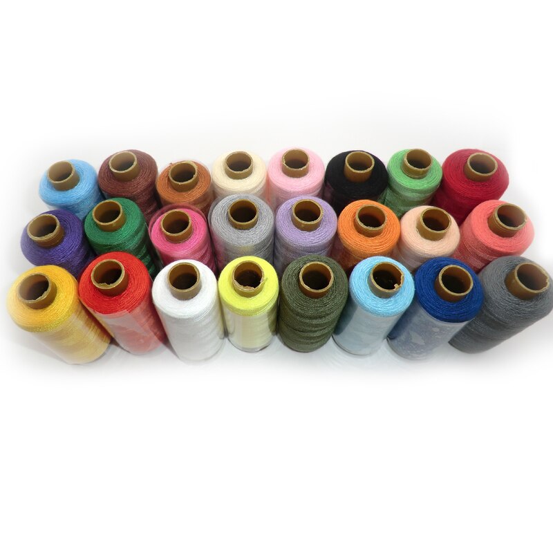 500 Yards 24Pcs Multicolor Machine Embroidery Thread Sewing Polyester Threads Sewing Thread Craft Patch Steering-wheel Supplies