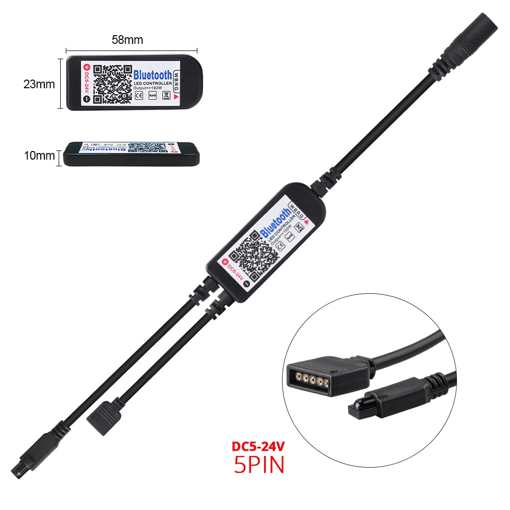 RGB RGBW Bluetooth LED Controller USB / 24 Keys / 40 Keys IR Remote Control / APP Control For RGB / RGBW / RGBWW LED Strip Light