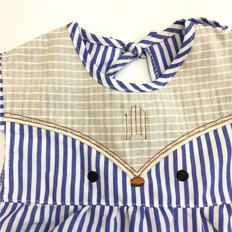 sommer Baby Lätzchen Baumwolle Cartoon Fox Fütterung Kleidung Kinder Zeichnung Kleidung Prinzessin Kleid