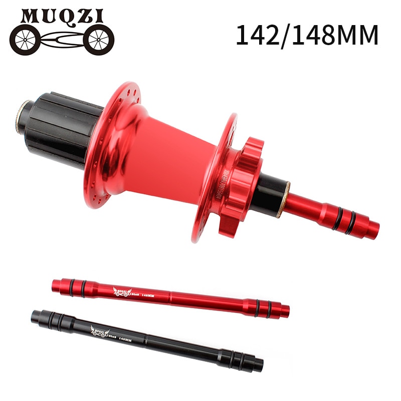 MUQZI-eje de conversión de cubo de rueda de 12mm a 9mm para bicicleta, adaptador de liberación rápida de aleación de aluminio de 142/148mm