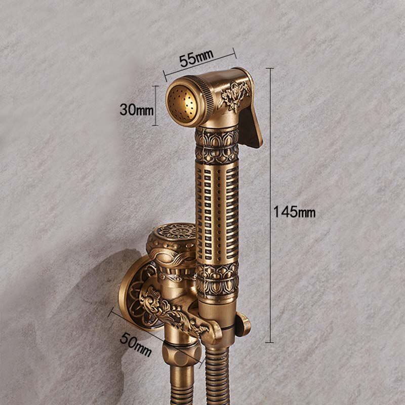 ULGKSD Bathroom Faucet Washing Machine Bidet Replacement Spout Antique Brass Wall Mounted Sprayer Nozzle