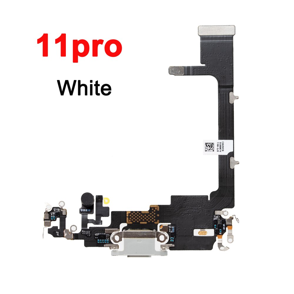 1Pcs USB Charger Port Dock Connector Charging Flex Cable For iPhone 11 pro Replacement Parts: White