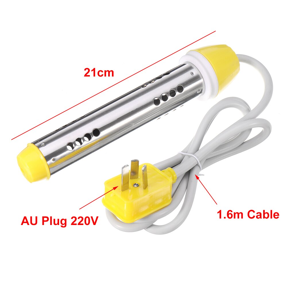 2500W Electric Water Heater Automatic Power-Off Stainless Steel Boiler Fast Immersion Water Heater Rod Bathroom Powerful Pool