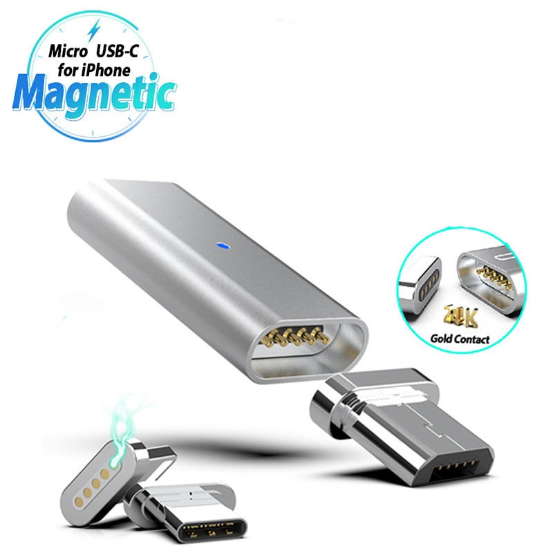 Magnetische Adapter Micro Usb Magneet Usb Charge Kabel Kabel Converter Usb C Adapter voor Macbook Pro Samsung S8 LeEco Le pro3 Nokia