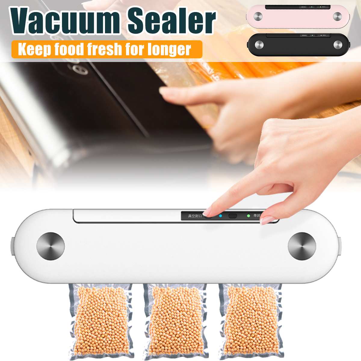 Elektrische Vacuüm Sealer Machine Verpakking Machine Voor Thuis Keuken Commerciële Vacuüm Voedsel Afdichting