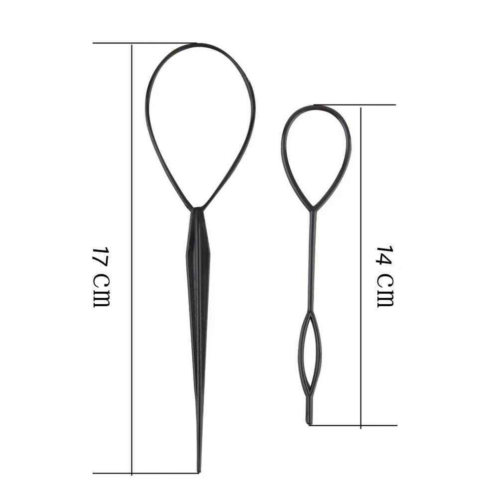 2 pçs/s et rabo de cavalo criador laço de plástico preto pônei topsy cauda clipe acessórios para o cabelo trança fabricante ferramenta estilo para mulheres meninas