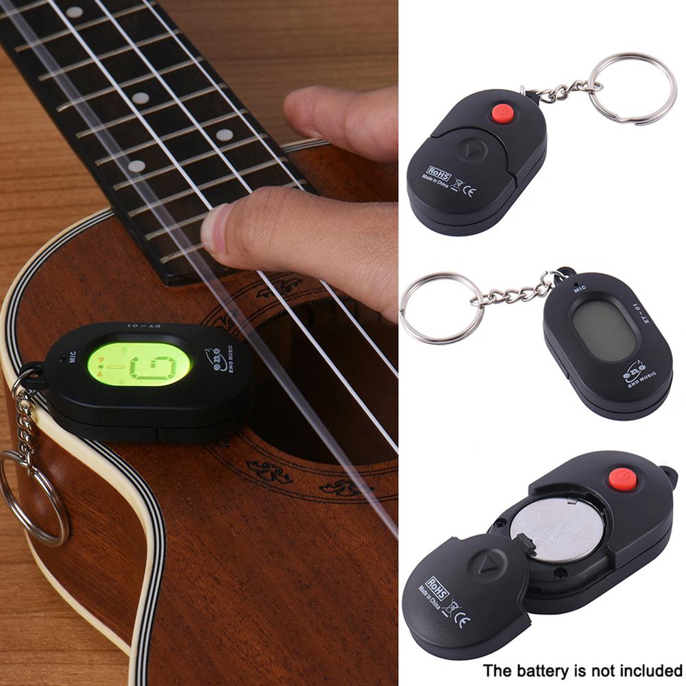 Afinador de guitarra Mini, sintonizador cromático con pantalla LCD de estilo llavero automático para instrumento Musical General
