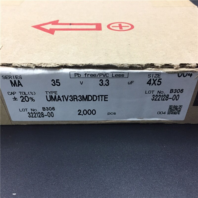 20 piezas 3,3 uF 35V NICHICON serie MA 4x4 5x5mm 35V3.3uF de perfil bajo de aluminio electrolítico condensador