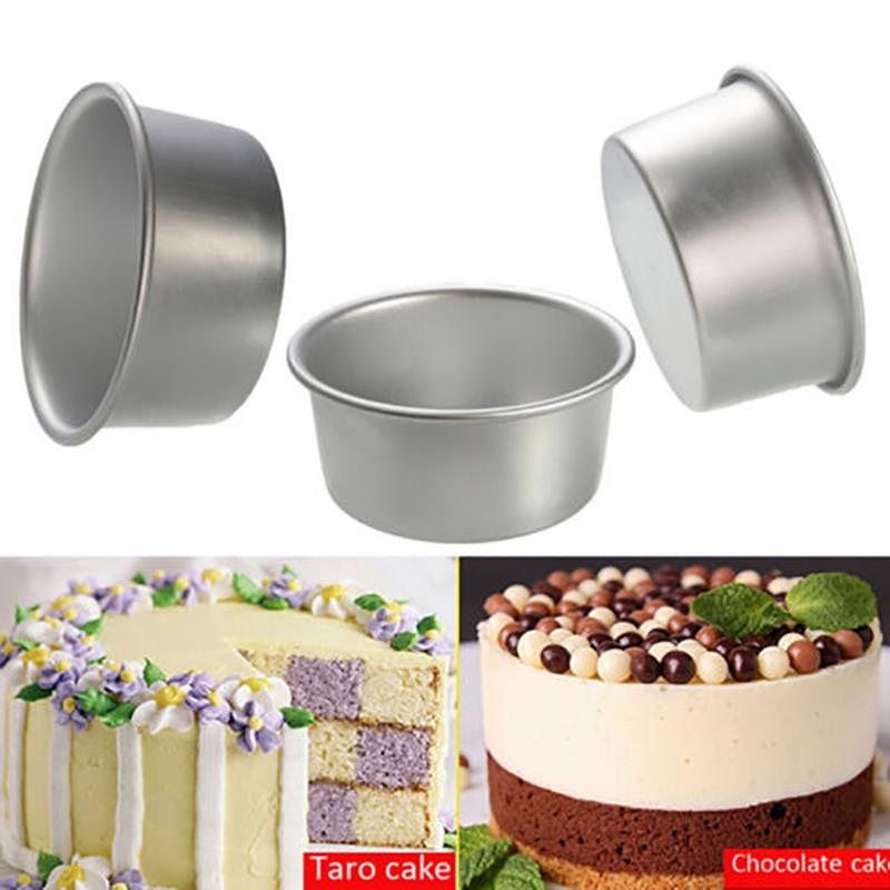 4/6/8 Inch Baking Tin Pan Aluminum Alloy Round Cake Baking Mould Pan Tin Mold Tray Bakeware Tool Round Cake Pan