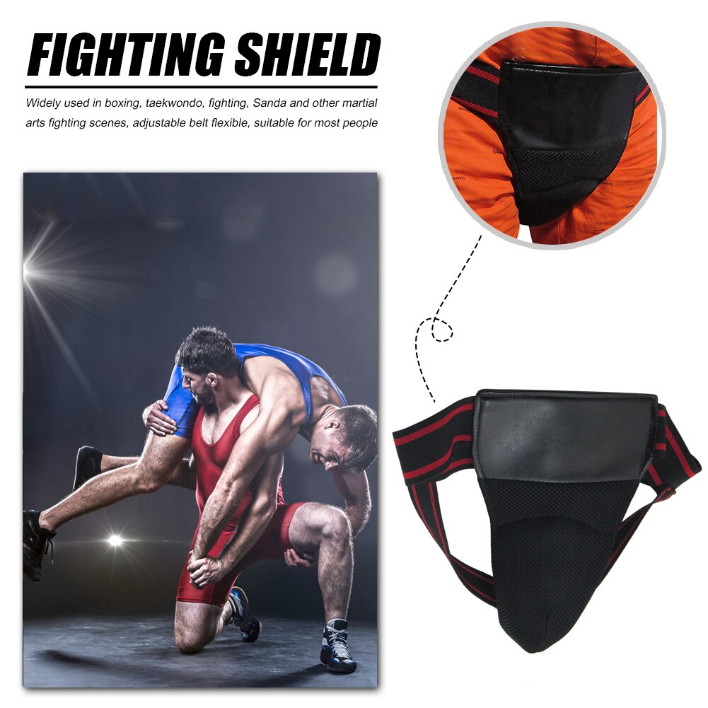 Kids Adults Groin Guard Training Thicken Protective Gear Adjustable Sanda Boxing for Easy Safety Exercise Accessories