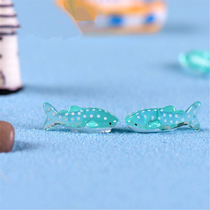 6pcs Sea Whale Mini Fish Miniature Fairy Garden Home Decoration Houses Mini Micro Landscaping Decor Doll House Accessories toy