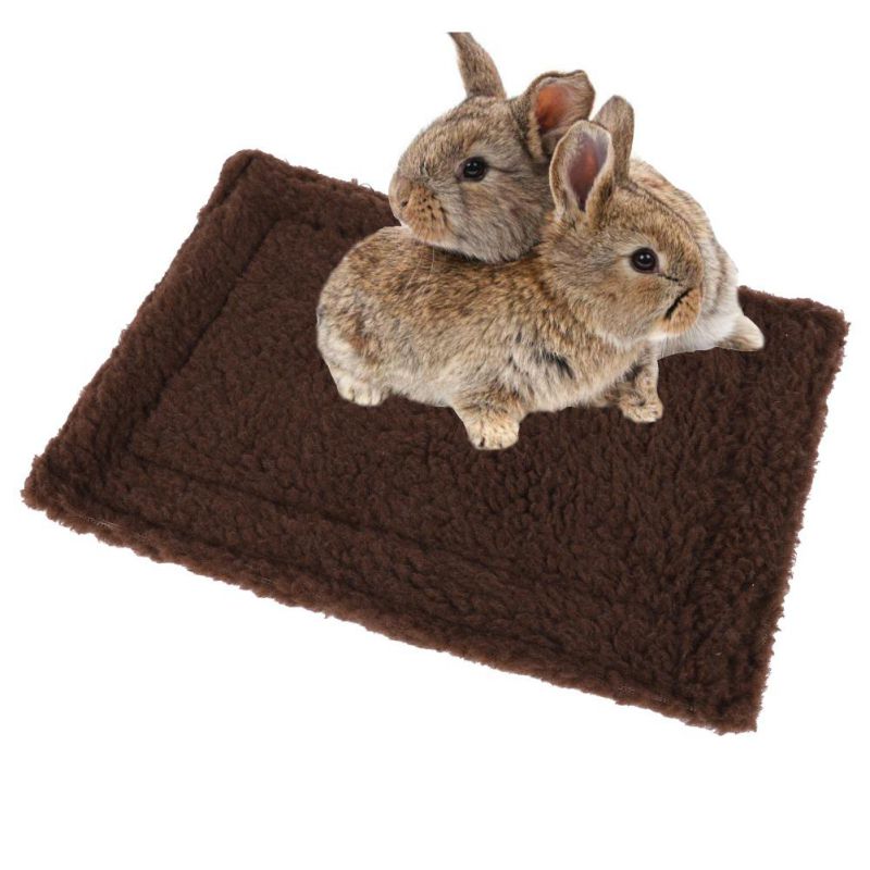 Lille dyr tæppe måtte hamster kanin kat killing hus pude quilt dobbeltsidet fleece varm rede sengetøj kæledyr tilbehør