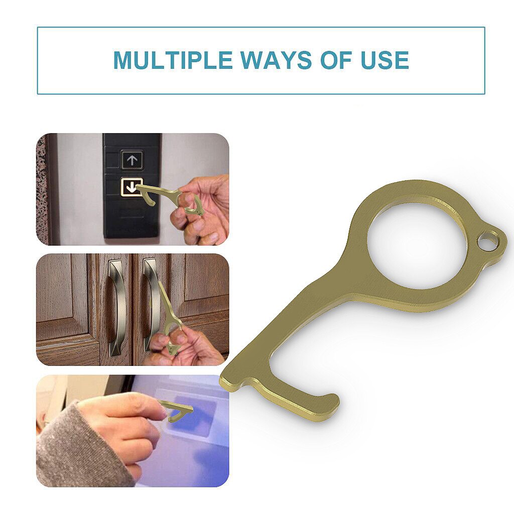 Contactless Safety Door Opener Safety Protection Isolation Brass Key Door Opener Door Opener Hands Free Touchless Foot Door Open