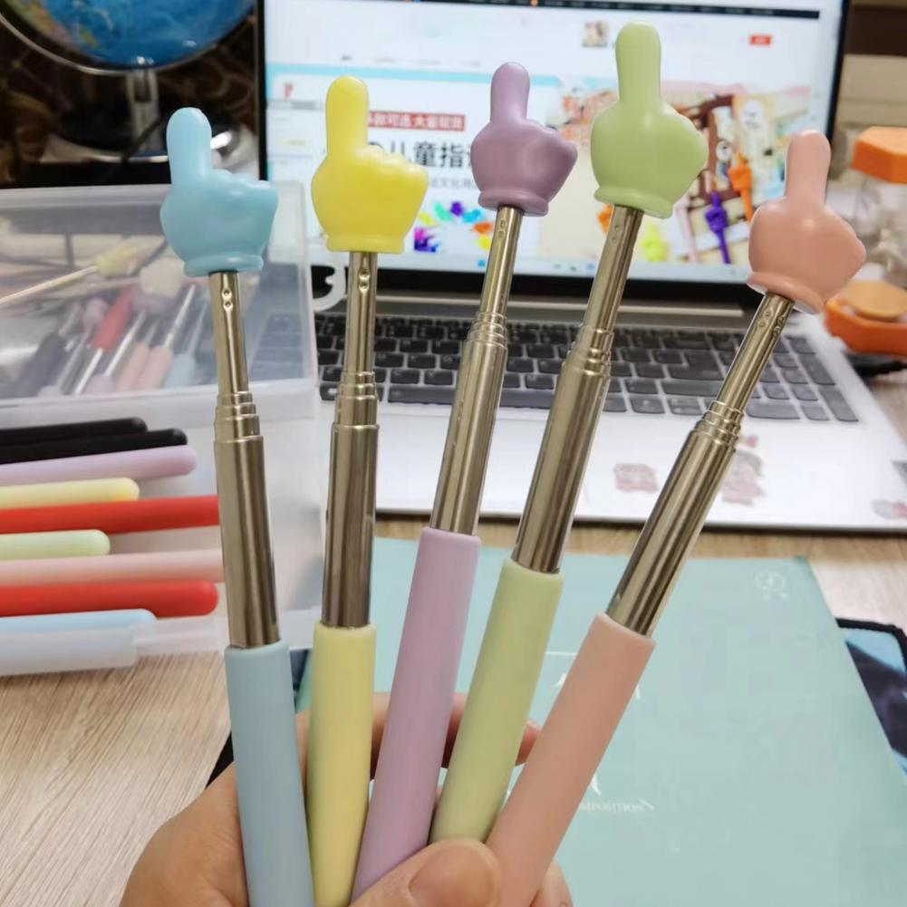 Palo de dedo extensible, puntero retráctil para pizarra blanca, puntero telescópico para profesores de aula, palo para presentación de pizarra blanca