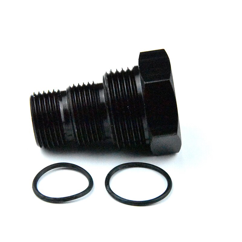 Oil Filter Thread Adapter 5/8-24 to 3/4-16 13/16-16 3/4NPT Black