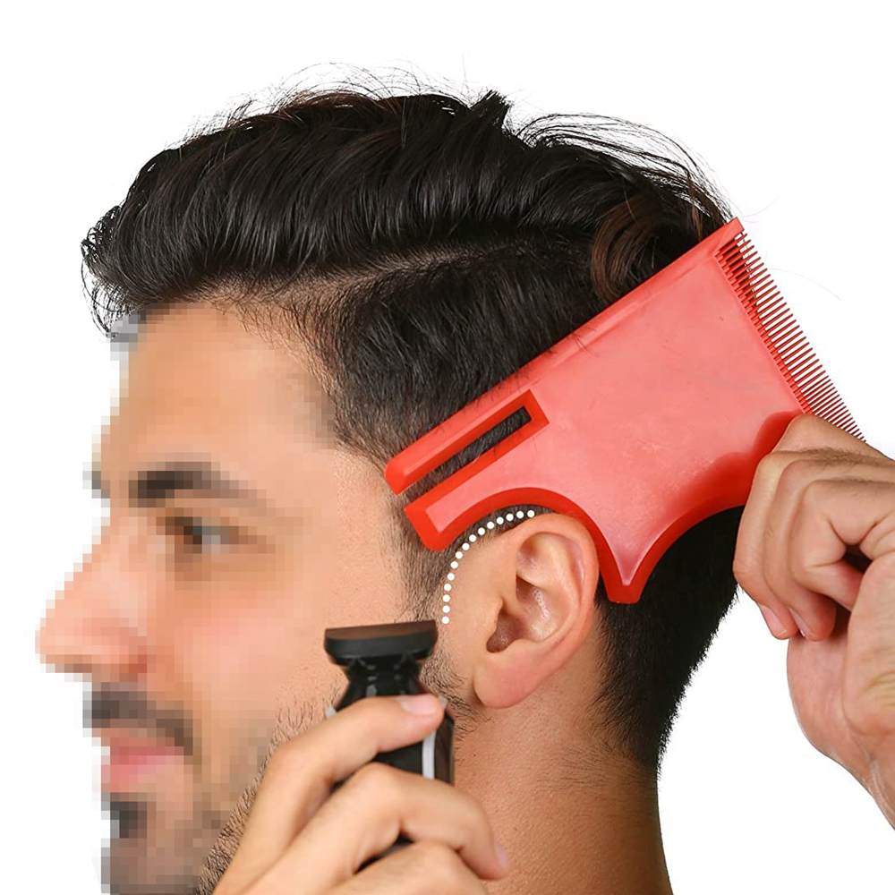 Regla de estilo de peluquería Compatible con cortadora de pelo, herramienta de corte de cabello, plantilla de línea de pelo multicurva, plantilla para herramientas de peinado