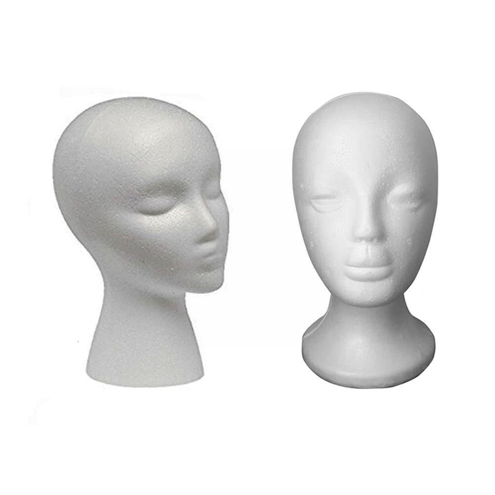 Foam Mannequin Head Female Male Dummy Head Model Hat Display Props Bubble Head Wig Mannequin Glasses A2K6