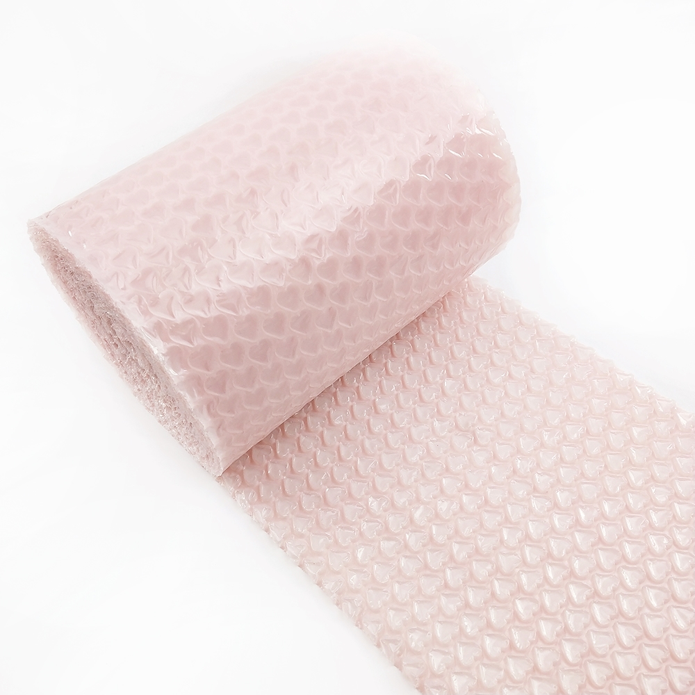 20Cm X 5M/Roll Liefde Hart-Vorm Mini Air Bubble Film Wrap Verpakking Filler Party gunsten Bruiloft Festival Decoratie: Light Pink