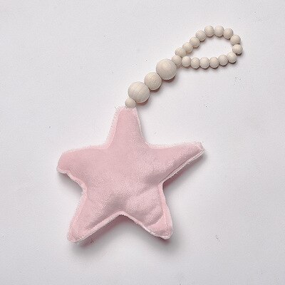 Babykamer Decoratie Baby Accessoires Kamer Baby Spullen Voor Pasgeborenen Baby Room Decor Moon Star Houten Kralen Fotografie Props: pink star