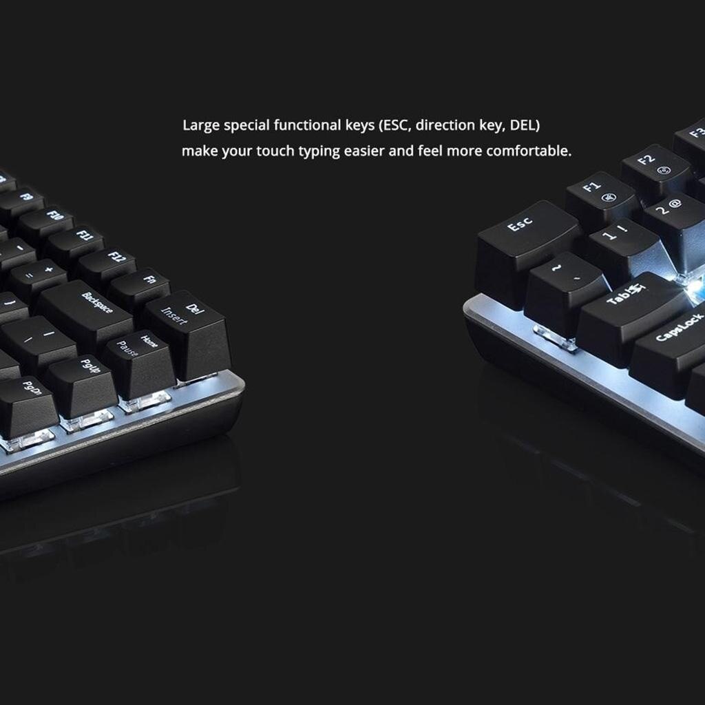 AK33 klawiatura mechaniczna 82 klawiatura anty-ghosting klawiatura do gier czarny przełącznik Gamer PC podświetlenie do laptopa