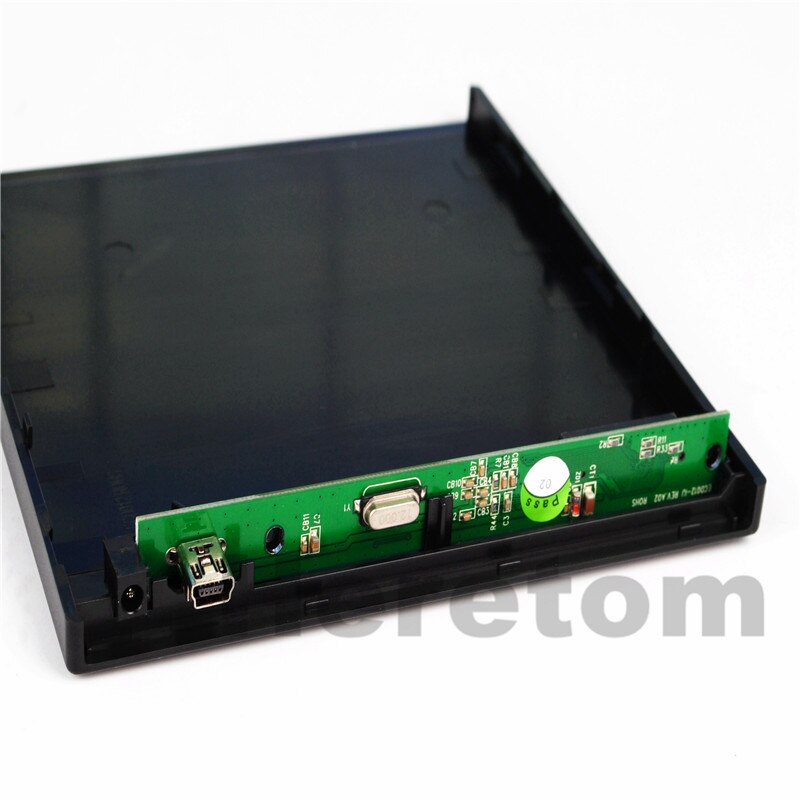 Carcasa externa de plástico duro para unidad óptica de CD/DVD, carcasa delgada de ABS, USB 2,0, 12,7mm, IDE/ PATA a SATA DVD-ROM