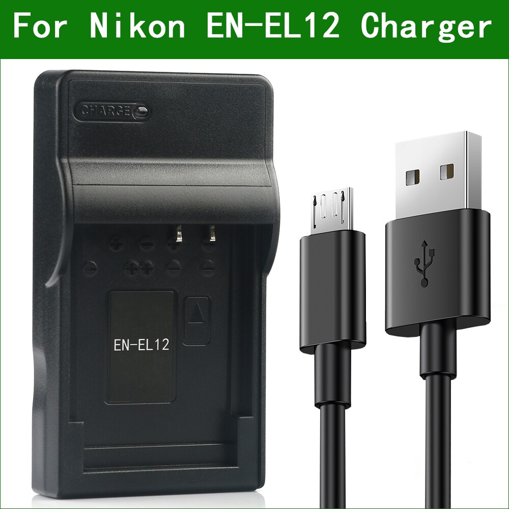 EN-EL12 ENEL12 MH-65 Digitale Camera Batterij Oplader Voor Nikon Coolpix P300 P310 P330 P340 S1000pj S1100pj S1200pj S31 S6000 S610