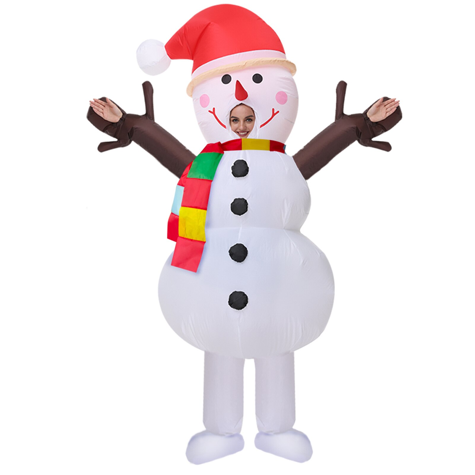 weihnachten Aufblasbare Schneemann Kostüm Schöne Weihnachten Cosplay Kleidung für Karneval Maskerade Parteien