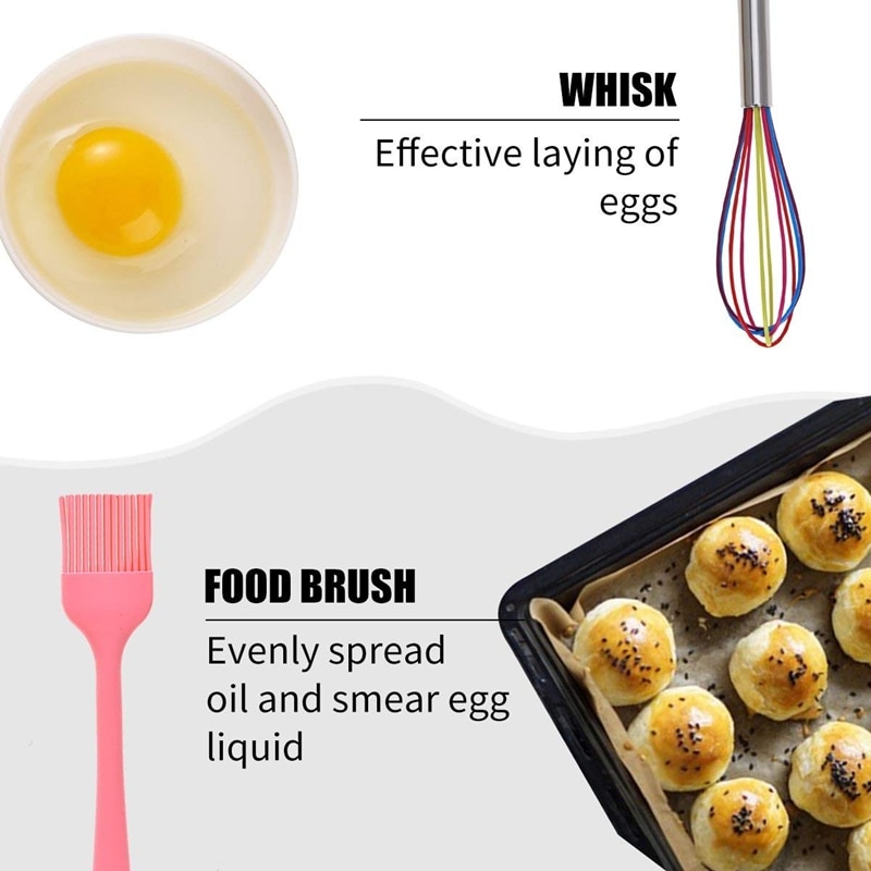 Ustensiles de cuisine antiadhésifs en Silicone, main de maman, outils de cuisson