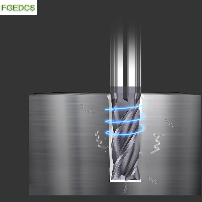 Fresa in metallo duro a 4 flauto 5.1 5.2 5.3 5.4 5.5 5.6 5.7 5.8 5.9 6.1 6.2 6.3 6.4 6.5 6.6 6.8 6.9mm mini utensili per taglierina CNC in acciaio metallico